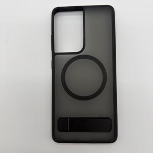 Magnetic Magsafe Matte Case For Samsung S21 Ultra Case With Stand - Black